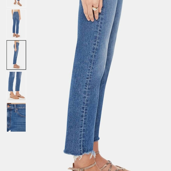 Mother jeans the Mid Rise Dazzler Ankle Fray  Color Riding The Cliffside Size 27 - Picture 2 of 9